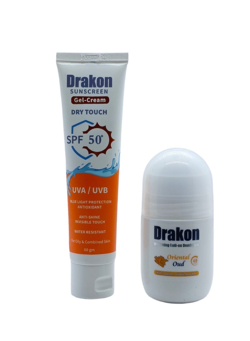 DRAKON Roll on Oud 50 ml + sunscreen gel cream 60 ml - Image 1