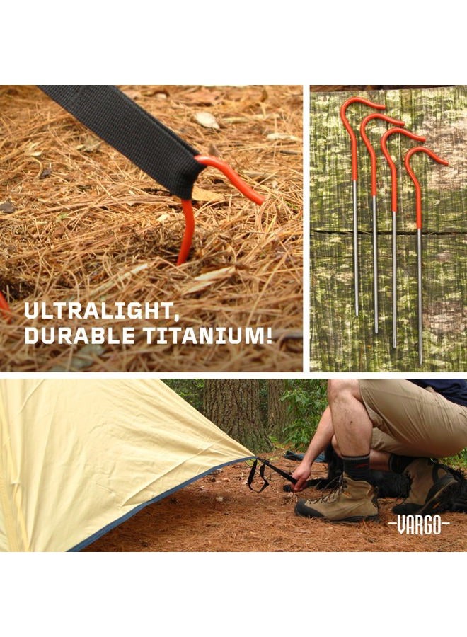 Vargo Unisex's Orange Ti Shepherds Hook Stake, 4 UK - Image 2