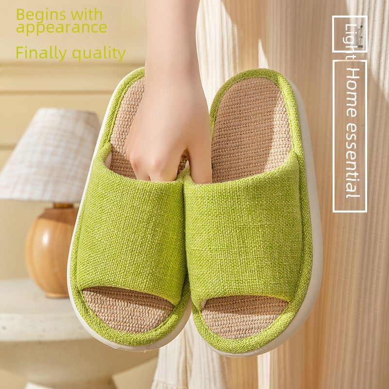 Linen Slippers for Women in Spring and Autumn, Sweat-Absorbent, Non-Slip, Indoor, Japanese Style, Breathable, Soft-Soled, Candy-Colored, Lightweight - Image 5