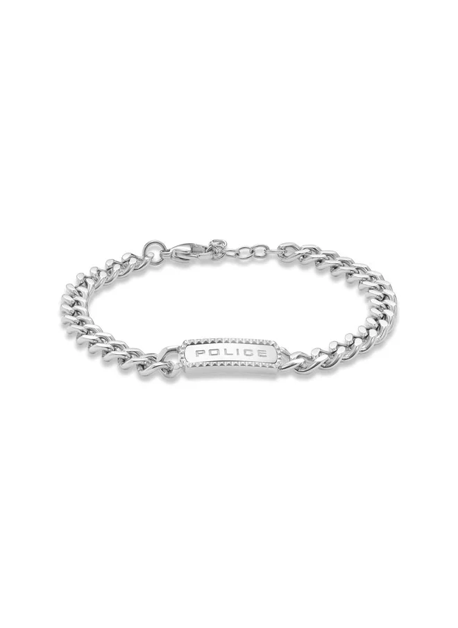بوليس Taper Bracelet Sleek Chain with StudEmbedded Tag and Signature