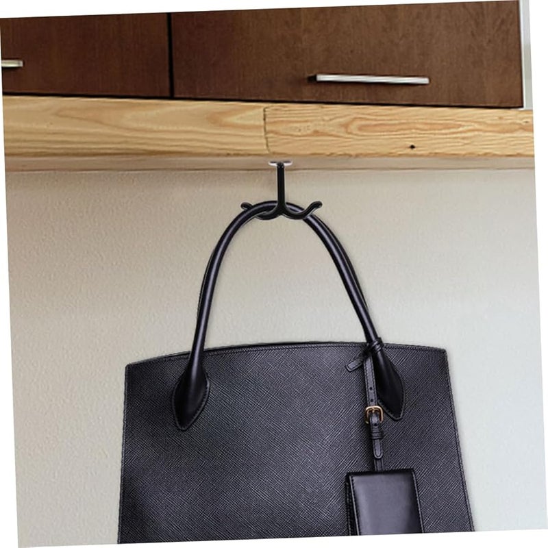 خطافات سوداء ثقيلة فوق الباب للملابس والمعاطف والقبعات والمظلات وحامل التعليق الحائطي - Image 4