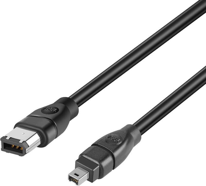 PASOW Firewire Cable 4 Pin to 6 Pin iLink DV Cable Firewire 400 IEEE 1394 Cord for Computer to Digital Camera Camcorder - 6 feet - Image 1