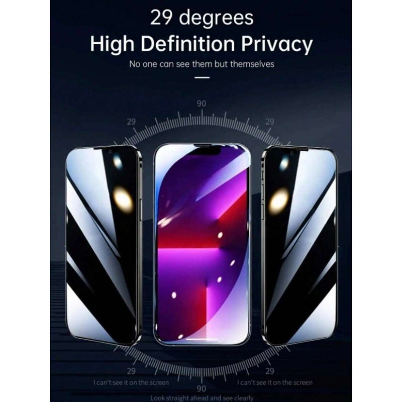 2 Pack Anti Spy Tempered Glass Screen Protector For IPhone 14 Pro Max - Image 4