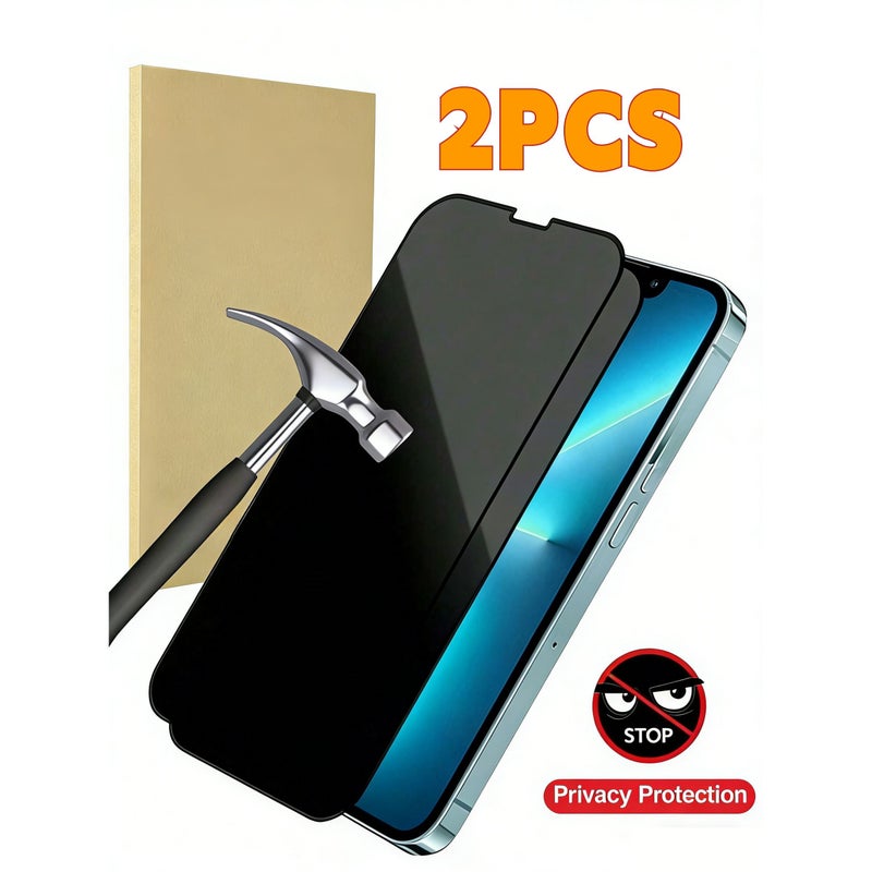 2 Pack Anti Spy Tempered Glass Screen Protector For IPhone 14 Pro Max - Image 1