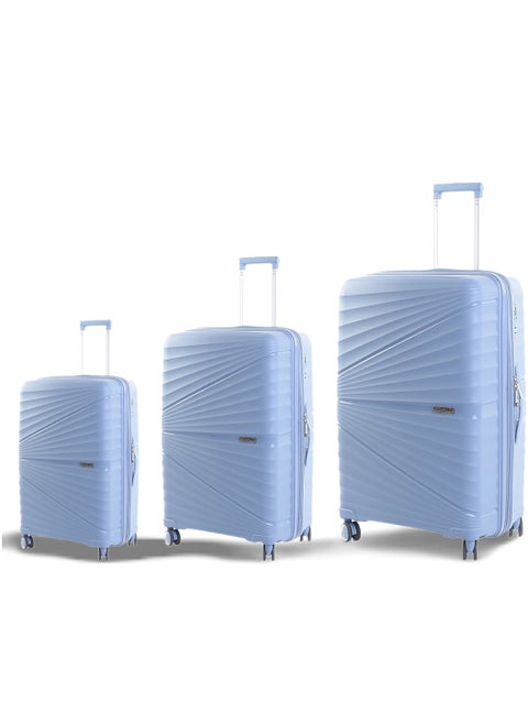 CROSSLAND 3 Pcs.Set of Unbreakable Trolley Luggage With TSA Lock, Double Expandable Zipper and 4 Silent Move Spinners Wheels