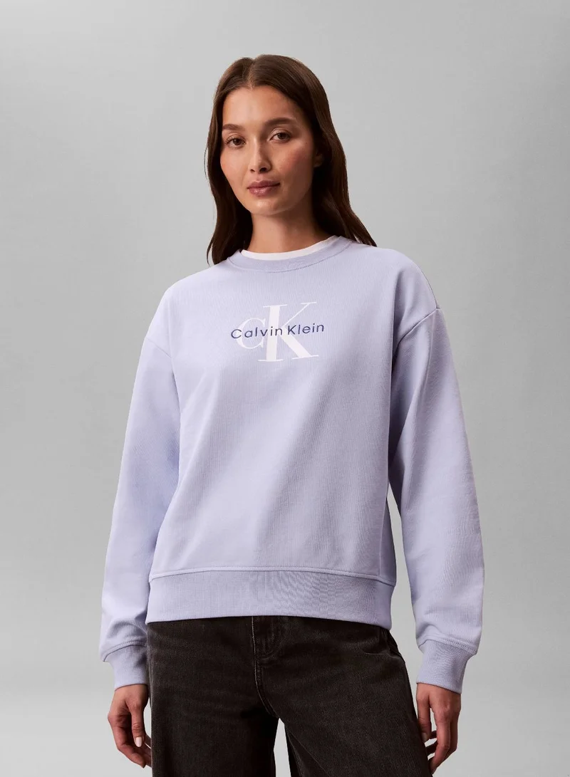Calvin Klein Jeans Relaxed Monologo French Terry Sweatshirt