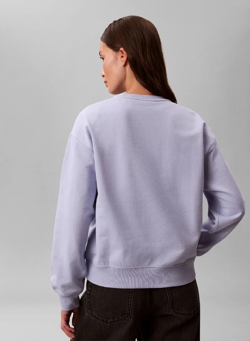 Calvin Klein Jeans Relaxed Monologo French Terry Sweatshirt