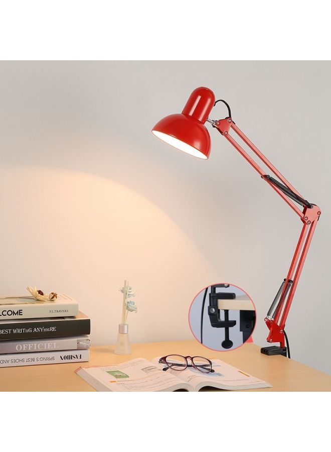 Generic Long Arm Folding 37cmLED Eye Protection Table Lamp Clip Learning And Working Nail Art Eyelash Maintenance Painting Tattoo Embroidery-Color:Red-18 Watt Flying Saucer Led Eye Protection Bulb (exclusively For Tattoo And Embroidery)  - Image 1