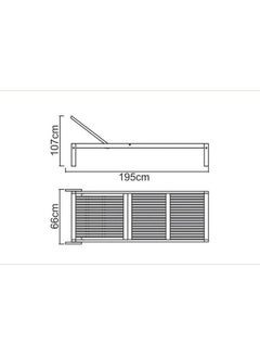 TRAMONTINA Since 1911,Made in Brazil-  Terrazzo Fitt Sunbed in Brazilian JatobÃ¡ Wood and Eco Blindage  - Image 4