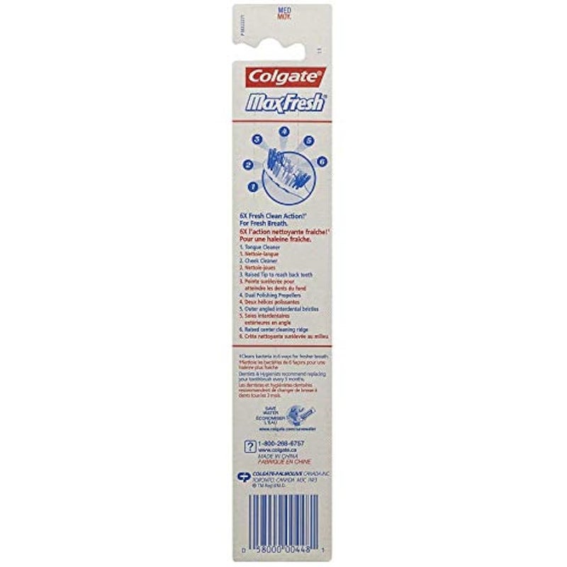 Colgate Max Fresh Medium Toothbrush (Assorted colors) - Image 2