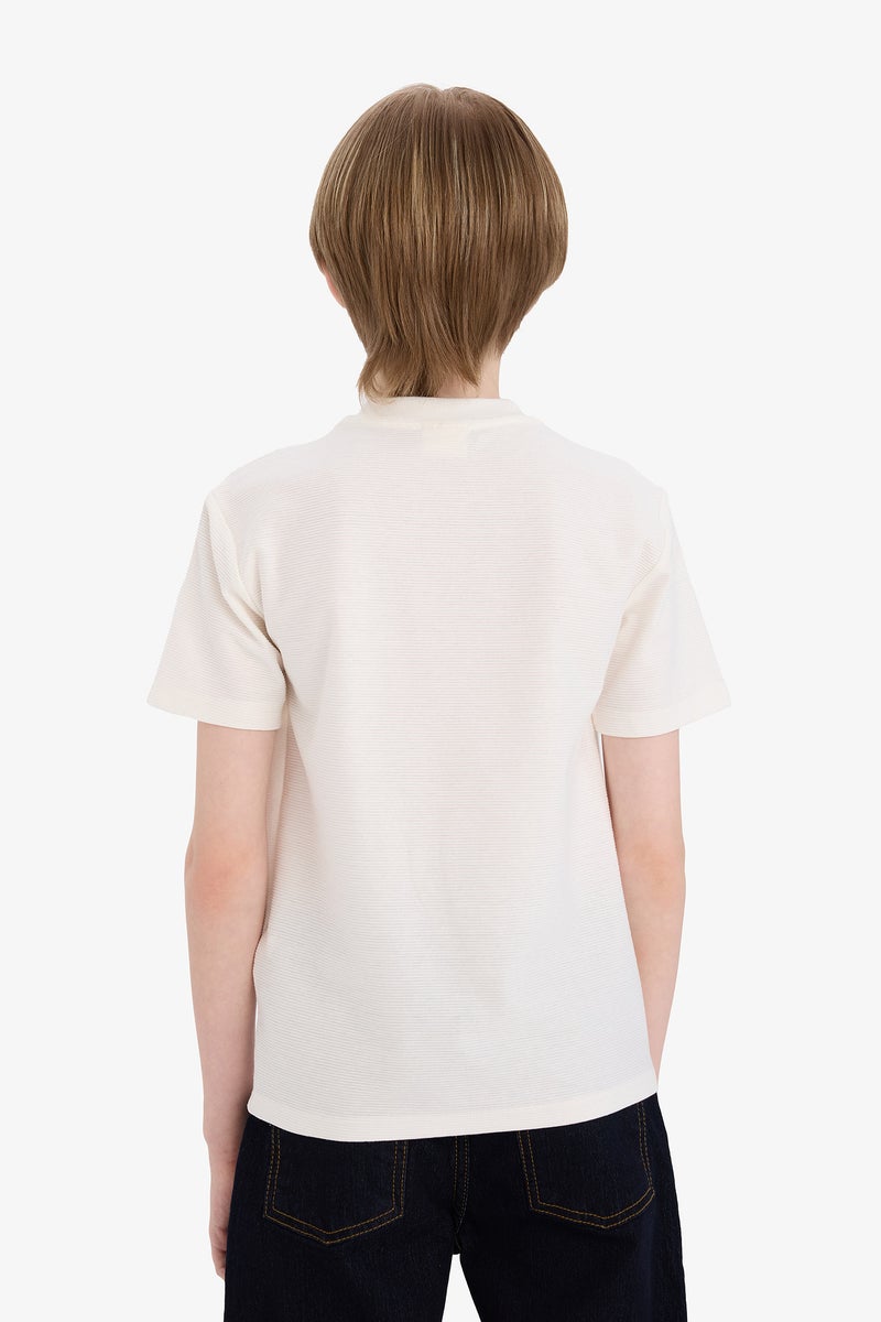 DeFacto Boy Regular Fit Judge Collar Short Sleeve T Shirt  - Image 4