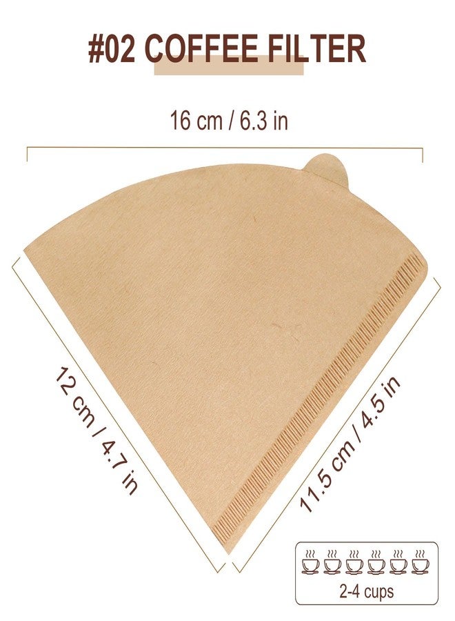 DechoPak 200 Count Coffee Filters 2, Cone Coffee Filters, Unbleached Natural Disposable Paper Filter 2-4 Cup Fits for Pour Over Dripper and Coffee Maker, Suitable for Home Coffee Shop Commercial - Image 2
