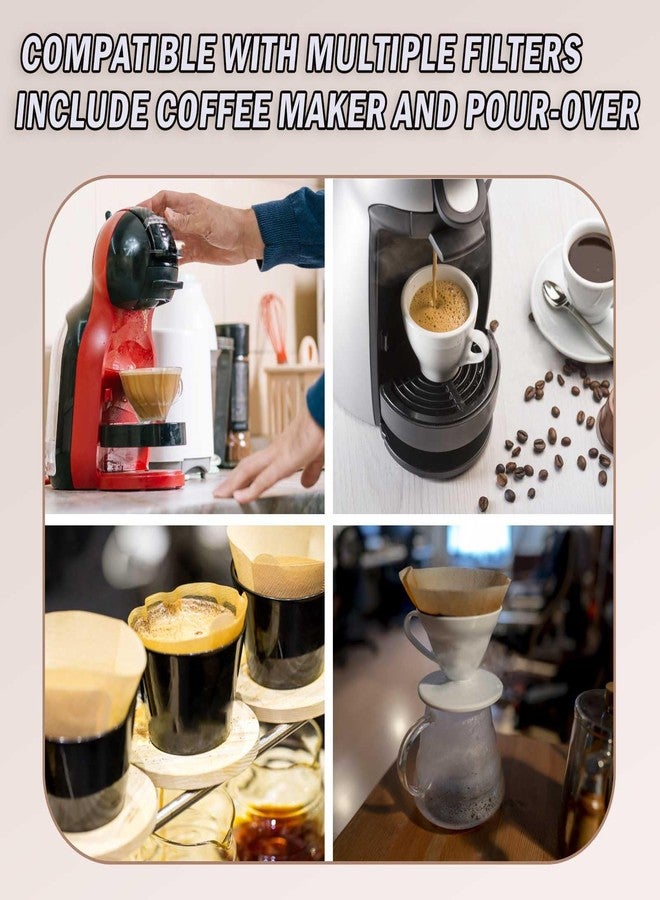 DechoPak 200 Count Coffee Filters 2, Cone Coffee Filters, Unbleached Natural Disposable Paper Filter 2-4 Cup Fits for Pour Over Dripper and Coffee Maker, Suitable for Home Coffee Shop Commercial - Image 5