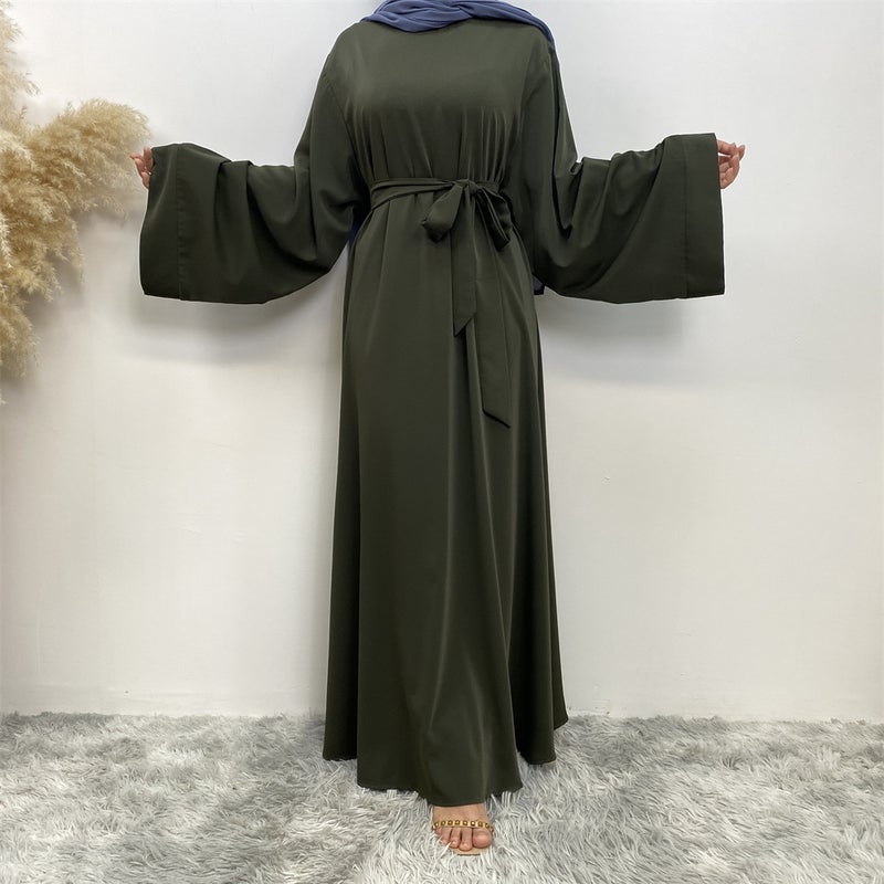 فستان نيدا بلون واحد بسيط ومتعدد الاستخدامات - مبيعات عالمية 6394 - Image 1
