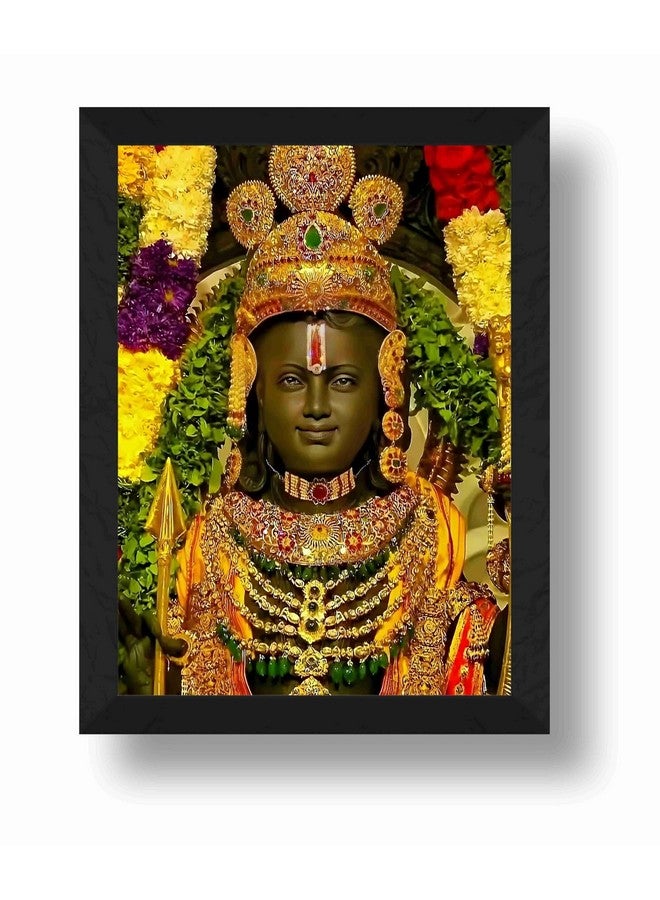 لوحة جدارية مميزة لتمثال رام لالا من أيوديا لتزيين المنزل | تزيين الجدران 11 بوصة × 14 بوصة SANFK35455