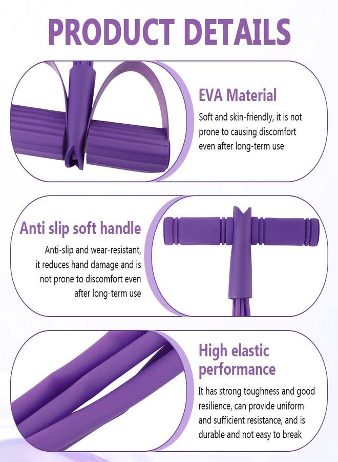 Yonderfume 21 Fitness Resistance Bands with Pedal Ankle Puller, Full Body Strength Training Equipment for Home Gym, Sit Up Assist, Toning Arms, Legs, Waist(Size:6 Tube) - Image 5