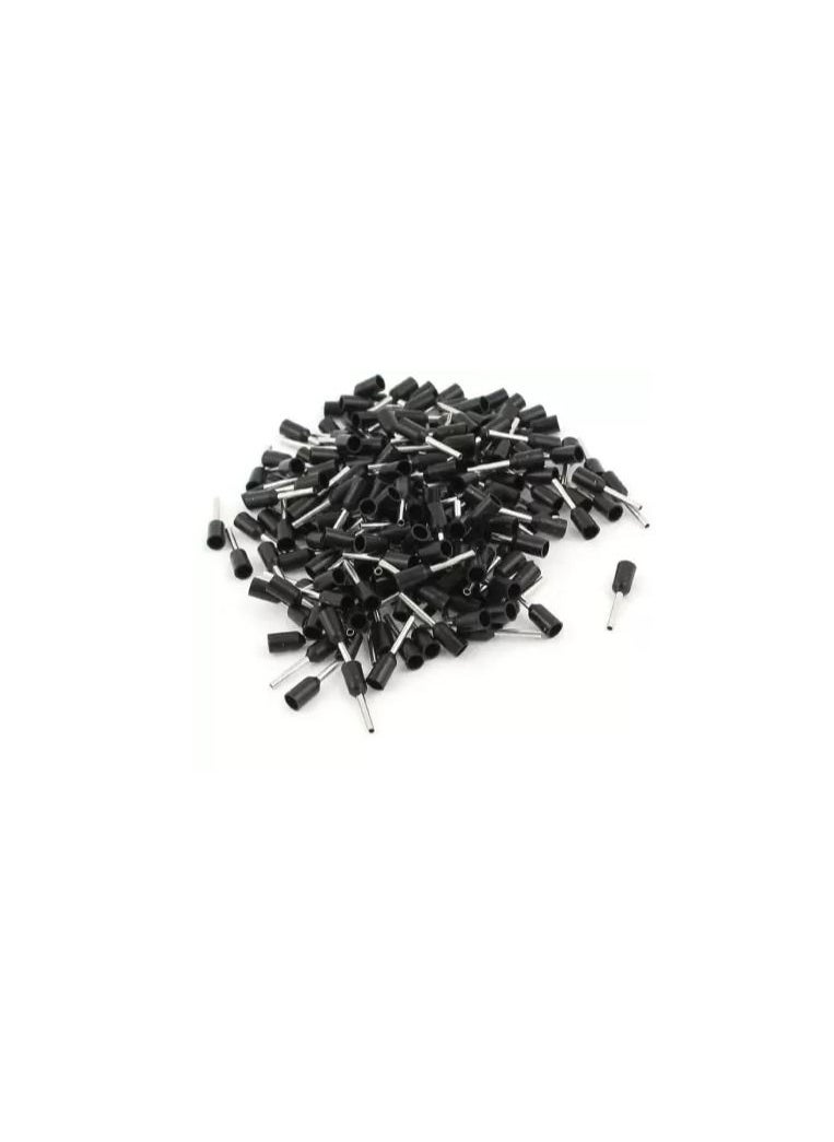 Generic Insulated Ferrules Terminal Block Cord End Wire Tubular Connector Electrical Crimp Cable Lugs Terminal Cable Crimp Cable Sleeve for Wire Connection Pack of 100 6mm  E6012 Black  - Image 2