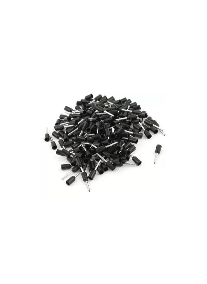 Generic Insulated Ferrules Terminal Block Cord End Wire Tubular Connector Electrical Crimp Cable Lugs Terminal Cable Crimp Cable Sleeve for Wire Connection Pack of 100 6mm  E6012 Black  - Image 1