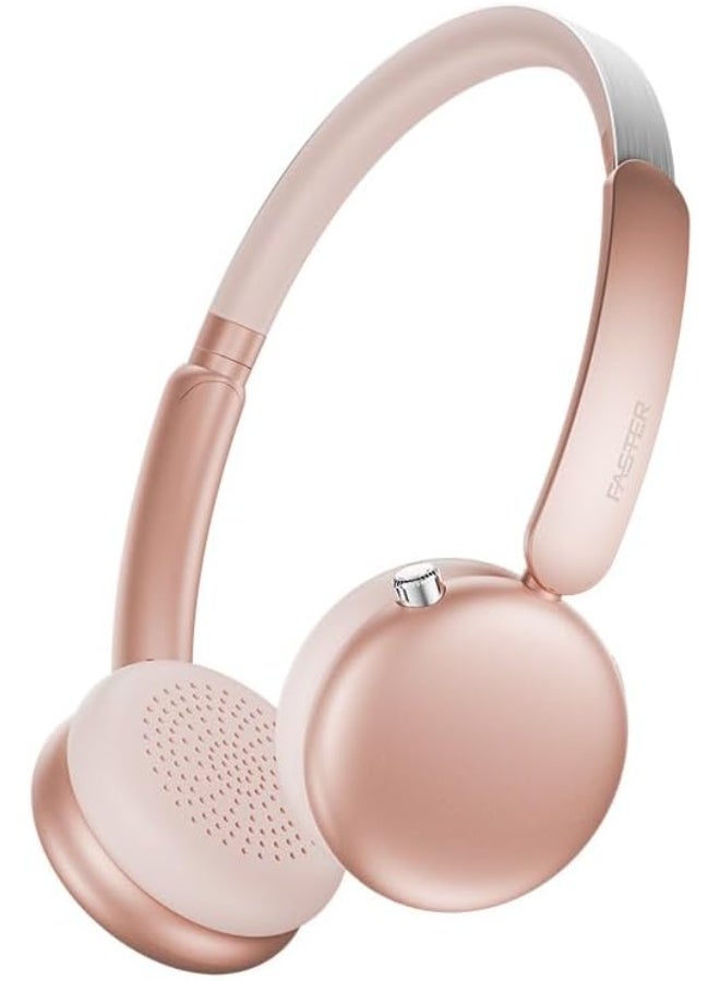 Faster S7 Soluna Wireless Headphones, Bluetooth 5.4 Headset, 35H Playtime, ANC Over-Ear Headphones, 40mm Drivers, LED Indicator, Voice Assistant, Calls, Game & Music, Type-C Charging (Orange) - Image 1