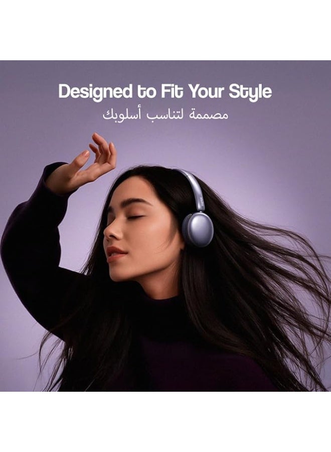 Faster S7 Soluna Wireless Headphones, Bluetooth 5.4 Headset, 35H Playtime, ANC Over-Ear Headphones, 40mm Drivers, LED Indicator, Voice Assistant, Calls, Game & Music, Type-C Charging (Orange) - Image 4