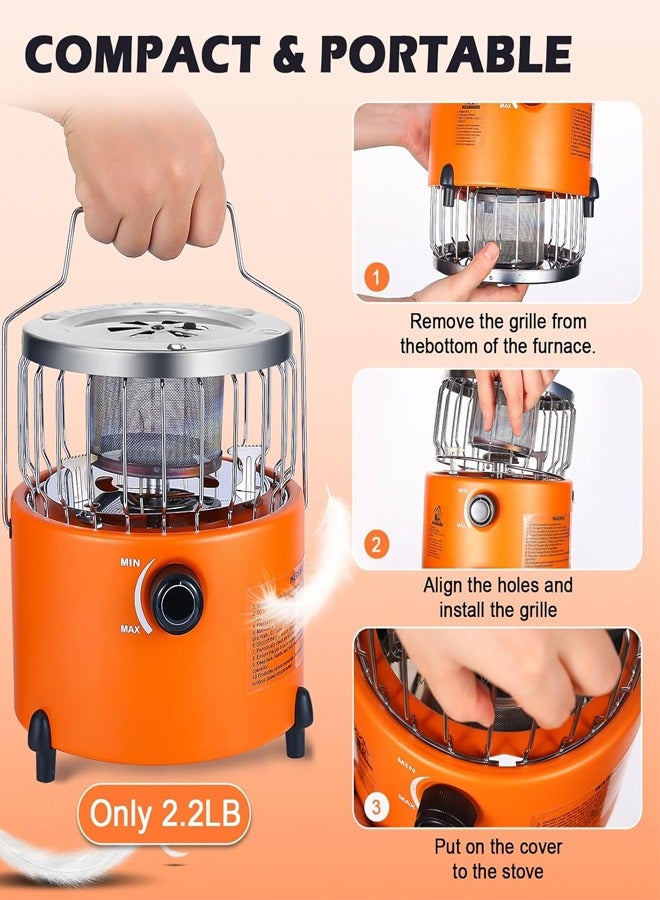 Cady One 2 in 1 Portable Propane Heater & Stove Pro Outdoor Camping Gas Stove Camp for Ice Fishing Backpacking Hiking Hunting Survival Emergency  - Image 3