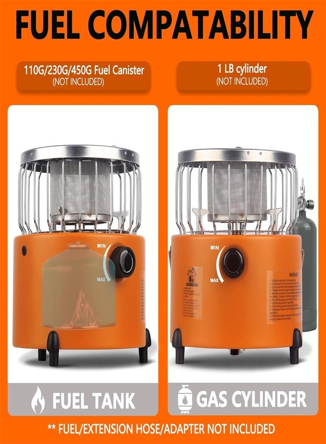 Cady One 2 in 1 Portable Propane Heater & Stove Pro Outdoor Camping Gas Stove Camp for Ice Fishing Backpacking Hiking Hunting Survival Emergency  - Image 4
