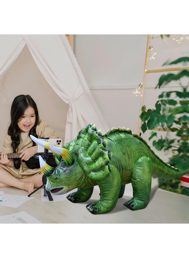 Jet Creations Inflatable Triceratops Dinosaur Toy 43” L, Forest Green, Party, Garden Decor, Photo Prop Halloween, Cold Weather - Image 4