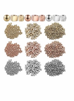 KASTWAVE 3000 Piece Assorted Spacer Beads Includes 1500 Faceted Rondelle Cube Spacer Column Bead, 900 Round Ball Spacer Bead, 600 Square Spacer Bead Charm Loose Bead for DIY Jewelry  - Image 1