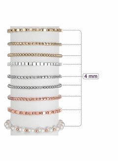 KASTWAVE 3000 Piece Assorted Spacer Beads Includes 1500 Faceted Rondelle Cube Spacer Column Bead, 900 Round Ball Spacer Bead, 600 Square Spacer Bead Charm Loose Bead for DIY Jewelry  - Image 2