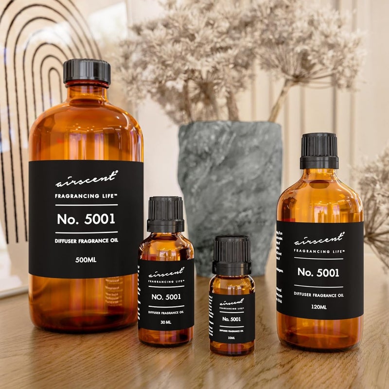 Diffuser Oil Inspired by Baccarat Rouge Perfume Dupe - AirScent No. 5001 Premium Fragrance Oil Blend - 10 mL, 0.34 fl oz Glass Bottle with Euro Dropper Cap for Aromatherapy Diﬀusers and Humidifiers - Image 5