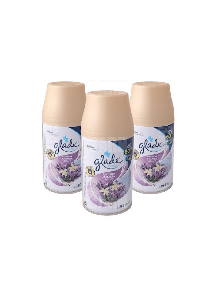 جليد معطر هواء عبوة اعادة تعبئة برائحة لافندر و فانيليا ٢٦٩ مل - 3 عبوة - Image 1