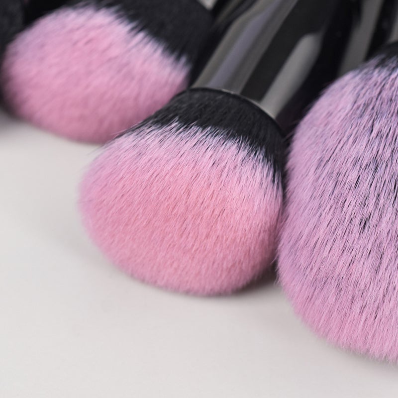 Makeup Brush Set 18 Piece Black: Soft Synthetic Fibers - Beginner-Friendly, Versatile Use for Makeup Beginners and Professional Makeup Application - Image 4