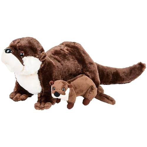 Adventure Planet Birth of Life River Otter with Baby Plush Toy 12.5" Long Without Tail - Image 4