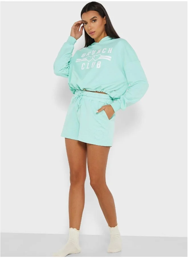 Isla & Evie Active Hoodie Neck Sweatshirt