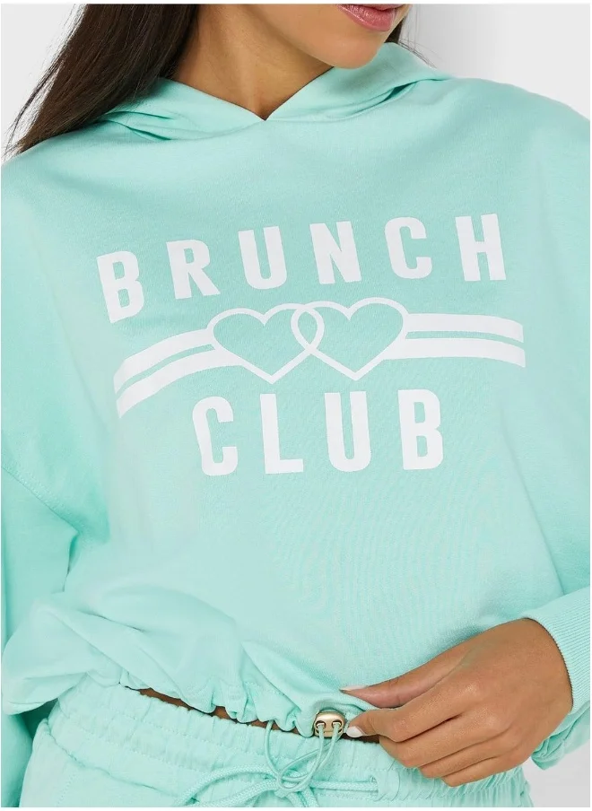 Isla & Evie Active Hoodie Neck Sweatshirt