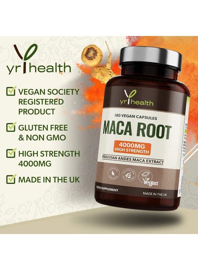 الصحةسنة جذر الماكا 4000 مجم، 180 كبسولة نباتية - Image 2