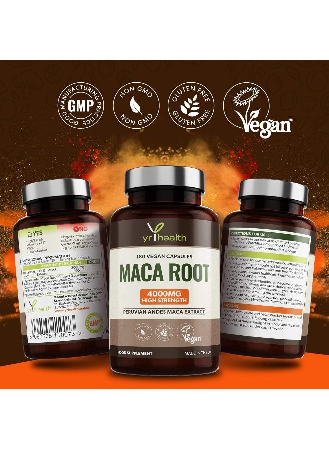 الصحةسنة جذر الماكا 4000 مجم، 180 كبسولة نباتية - Image 3