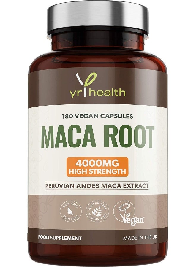 الصحةسنة جذر الماكا 4000 مجم، 180 كبسولة نباتية - Image 1