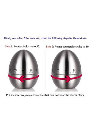 Kitchen Timer, Gloryshop Stainless Steel Egg Timer Simple Operation Mechanical Timer with 60-Minute Egg-shaped Design. - pzsku/ZEBB8201204DB6754BAEFZ/45/_/1690193315/55abd5dc-26c5-43f1-9094-30ba99931f8a