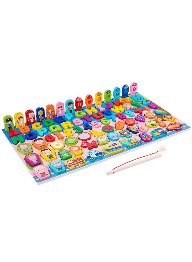 ZCM-HAPPY 9 in 1 Alphabet and Number Development Fishing Toy  - Image 1