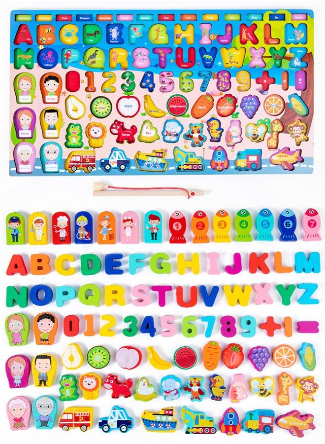 ZCM-HAPPY 9 in 1 Alphabet and Number Development Fishing Toy  - Image 3