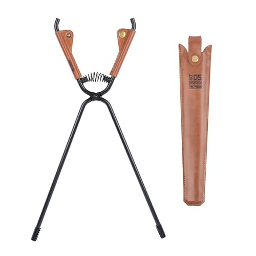 OMUKY Fireplace Tongs Log Claw Tongs with Faux Leather Handle Cover Log Grabber Clamp Tool for Indoor & Outdoor Camping Campfire Fireplace Fire Pit(Black) - Image 1