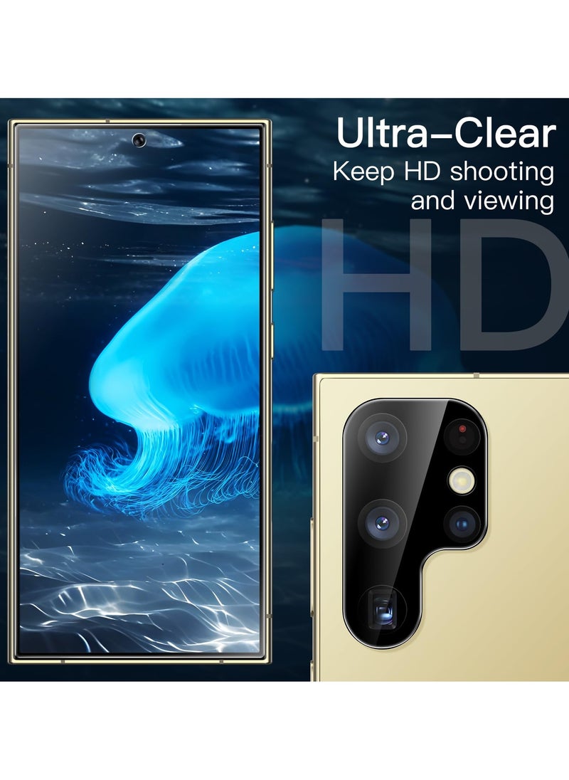 Jetech Screen Protector For Samsung Galaxy S24 Ultra 5g 6.8 Inch With Camera Lens Protector Tempered Glass Film Easy Installation Tool Fingerprint Id Compatible Hd Clear 2 Pack Each  - Image 5