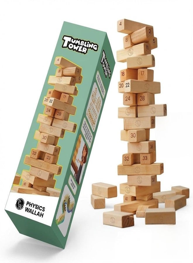 PW Tumbling Tower - Premium Stacking Tower Game for Kids, Adult & Family | Improves Strategic Thinking, Fine Motor Skills, Concentration | Premium Wood - Image 1