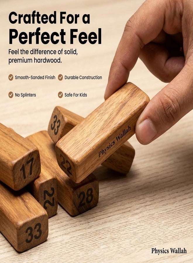 PW Tumbling Tower - Premium Stacking Tower Game for Kids, Adult & Family | Improves Strategic Thinking, Fine Motor Skills, Concentration | Premium Wood - Image 4