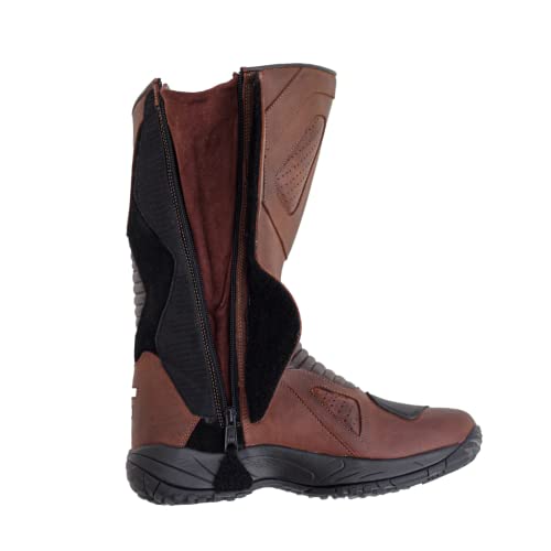Raida Mens Explorer Motorcycle Riding Boot|Ankle, Shin, & Heel Protection|Memory Foam Insole|Leather (Brown, 9) - Image 5