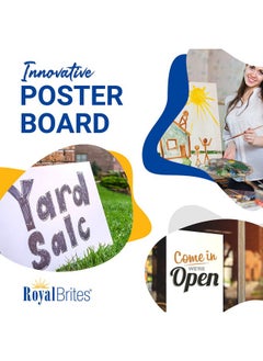Royal Brites White Poster Board, Medium Size Presentation Board, 14 X 22 Inches (8 Sheet Pack)  - Image 2