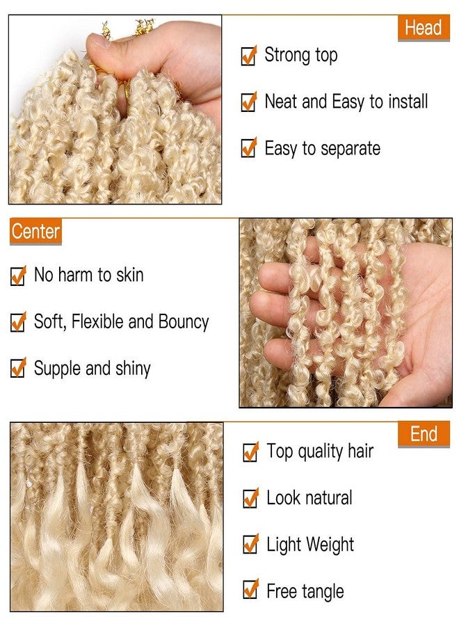 ZRQ Butterfly Locs Crochet Hair With Curly Ends 24 Inch 6 Packs Blonde Butterfly Soft Locs Pre-Looped Distressed Butterfly Faux Locs Synthetic Goddess Locs Dreadlocks (24 Inch, 613#) - Image 4