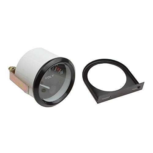 ESUPPORT مقياس الفولتية العالمي للسيارات 2" 52 مم مع مؤشر ضوء LED أبيض - Image 5
