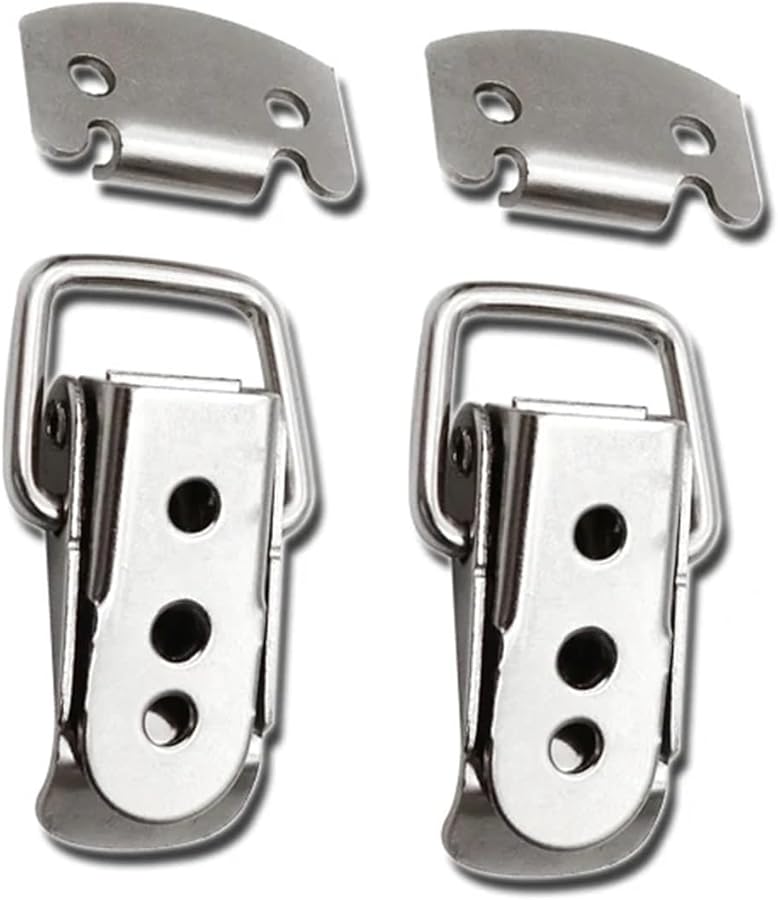 Iron Nickel Plated Stainless Steel Spring Buckle Hasp Latch Durable Tool Box Lock - Image 4